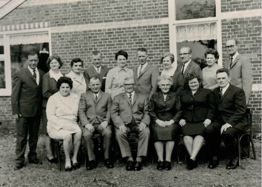 Teije Arends en Johanna Kremer, Schelfhorst 55 j. huwelijk (Drents Fotoarchief, Ol Eel OE280101037)